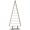 vidaXL &Aacute;rbol de Navidad de metal con soporte Negro 210 cm Acero