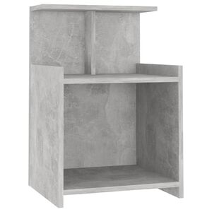 vidaXL Mesita de noche madera contrachapada gris hormig&oacute;n 40x35x60 cm