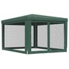 vidaXL Carpa para fiestas con 4 paredes de malla HDPE verde 3x4 m