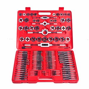 vidaXL Set de terrajas y macho de rosca 111 piezas
