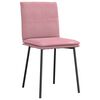vidaXL Sillas de comedor 4 unidades terciopelo rosa