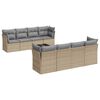 vidaXL Set de sof&aacute;s de jard&iacute;n 9 pzas con cojines rat&aacute;n sint&eacute;tico beige