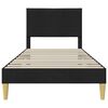 vidaXL Estructura de cama con cabecera Negro 90 x 190 cm tela