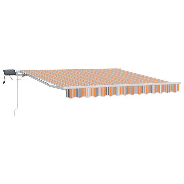 vidaXL Toldo Retr&aacute;ctil Manual Multicolor 350 x 250 cm Tela y acero