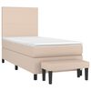 vidaXL Cama box spring con colch&oacute;n cuero sint&eacute;tico capuchino 100x200cm