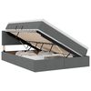 vidaXL Cama de almacenamiento LED con colch&oacute;n Gris oscuro 140 x 200 cm