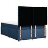 vidaXL Cama box spring con colchón tela azul 160x200 cm