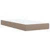 vidaXL Cama box spring con colch&oacute;n cuero sint&eacute;tico capuchino 100x200cm