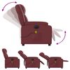 vidaXL Sillón masaje reclinable eléctrico cuero sintético rojo tinto