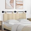 vidaXL Cabecera Colgante Rayado Crema 150 x 55 x 5 cm tela