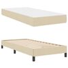 vidaXL Cama tipo Box Spring con colchón Crema 90 x 190 cm tela
