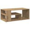 vidaXL Mesa de centro madera contrachapada roble artisan 100x50x40 cm
