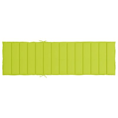 vidaXL Cojín de tumbona de tela Oxford verde claro 200x50x3 cm
