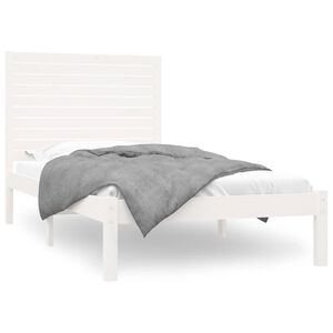 vidaXL Estructura de cama madera maciza de pino blanca 90x200 cm