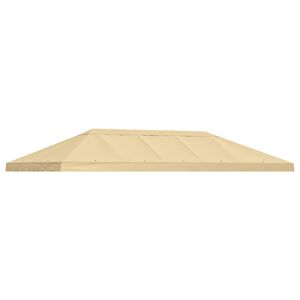 vidaXL Funda de toldo de gazebo 6 x 3 m Crema Poli&eacute;ster 190