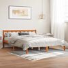 vidaXL Cama sin colch&oacute;n madera maciza de pino marr&oacute;n cera 160x200 cm