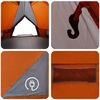 vidaXL Tienda tipi con techo Gris y naranja 490 x 410 x 210 cm