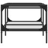 vidaXL Mesa de centro superficie de vidrio acero 98,5x50x45 cm