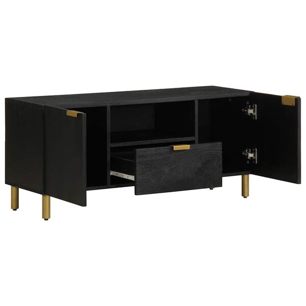 vidaXL Mueble de TV madera de ingenier&iacute;a negro 105x33x46 cm