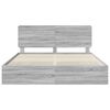 vidaXL Estructura de cama Gris Sonoma 200 x 200 cm Madera Ingenieril