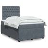 vidaXL Cama box spring con colch&oacute;n terciopelo gris oscuro 120x190 cm