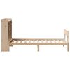 vidaXL Cama con estanter&iacute;a sin colch&oacute;n madera maciza de pino 75x190 cm