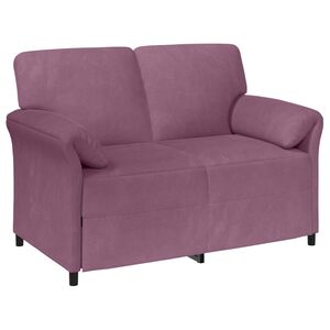 vidaXL Sof&aacute; de 2 Plazas Morado 138 x 83 x 95 cm Terciopelo