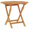 vidaXL Mesa de jard&iacute;n plegable madera de teca maciza 85x85x76 cm