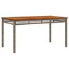 vidaXL Set comedor de jard&iacute;n 5 piezas con cojines rat&aacute;n sint&eacute;tico gris