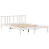 vidaXL Estructura de cama con cabecero madera de pino blanco 150x200cm