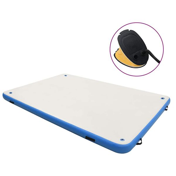 vidaXL Plataforma flotante inflable azul y blanco 300x300x15 cm