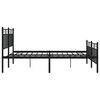 vidaXL Estructura cama sin colch&oacute;n con estribo metal negro 160x200 cm