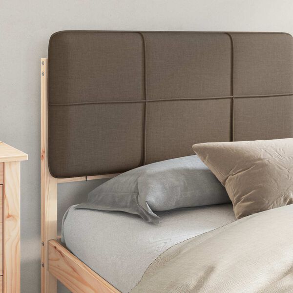 vidaXL Estructura de Cama con Cabecera Tapizada Taupé 180 x 200 cm