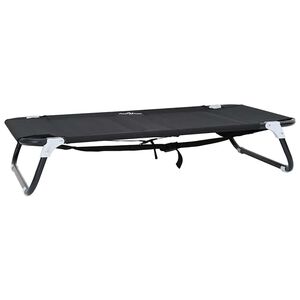 vidaXL Cama para perro Manual Negro 90 x 55 x 18 cm Acero