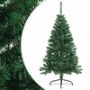 vidaXL Medio &aacute;rbol de Navidad artificial con soporte PVC verde 120 cm