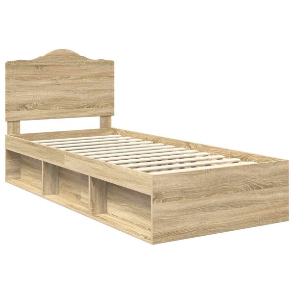 vidaXL Estructura de cama Sonoma 100 x 200 cm Madera de pino macizo