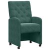 vidaXL Sillas de Comedor con Ruedas 2 pcs Verde oscuro 58 x 67 x 97 cm