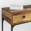 vidaXL Mesa Consola con caj&oacute;n Madera vieja 75 x 34.5 x 75 cm