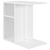 vidaXL Mesa auxiliar de madera contrachapada blanco 50x30x50 cm