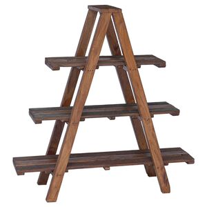 vidaXL Estanter&iacute;a plegable con estante Marr&oacute;n 79.5 x 35 x 112 cm