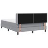 vidaXL Cama tipo Box Spring Gris Claro 200 x 160 cm Poli&eacute;ster