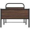 vidaXL Estructura de cama sin colch&oacute;n 100x200 cm madera marr&oacute;n roble