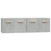 vidaXL Armarios pared 2 uds contrachapada gris hormig&oacute;n 60x36,5x35 cm
