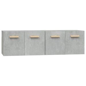 vidaXL Armarios pared 2 uds contrachapada gris hormig&oacute;n 60x36,5x35 cm