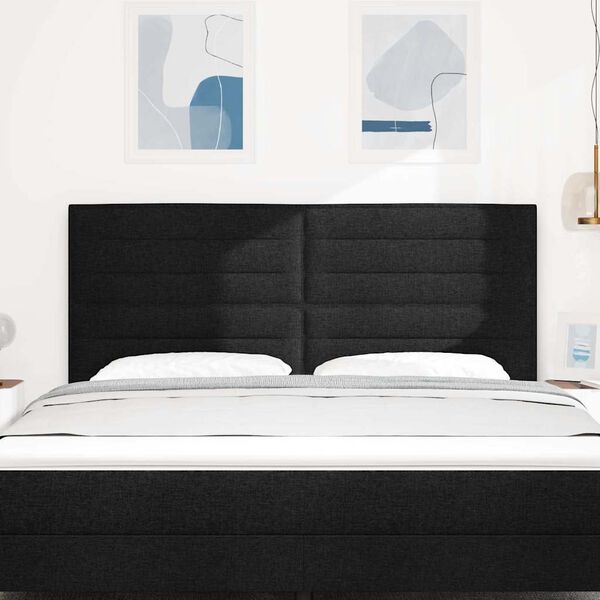 vidaXL Cabecero Negro 180 cm tela