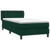 vidaXL Cama box spring con colch&oacute;n terciopelo verde oscuro 80x220 cm