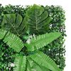  vidaXL Valla de plantas artificiales 24 uds verde 40x60 cm