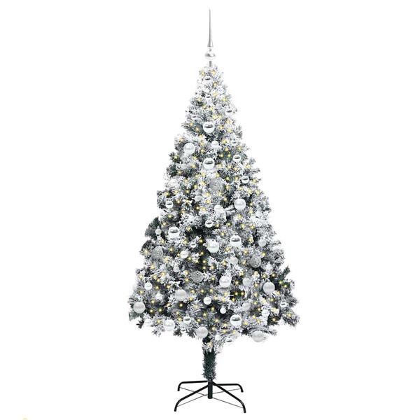 vidaXL Árbol de Navidad artificial Verde 180 cm PVC y Acero y Plástico