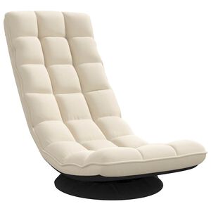 vidaXL Silla giratoria de suelo de lino 70x51x79 cm