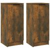 vidaXL Aparadores 2 uds madera contrachapada roble ahumado 30x30x70 cm